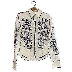 Le Lis Blanc Detailed Embroidered Button Up Shirt